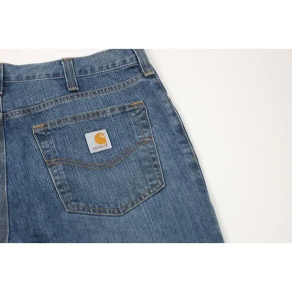 Vintage Y2K Carhartt Mens 34x32 Faded Spell Out Relaxed Fit Straight Leg Jeans